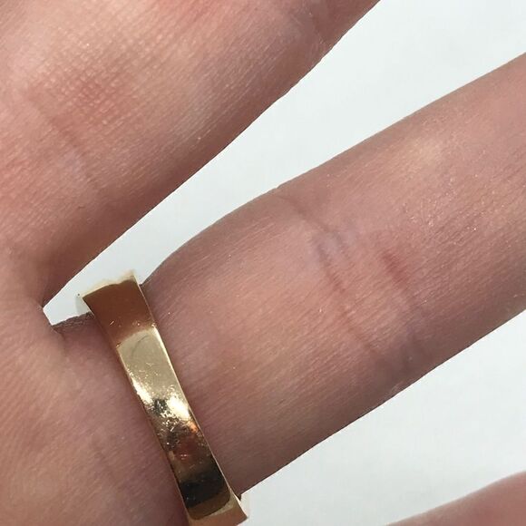 Genuine 14kt yellow gold diamond and tanzanite ring size 8 - Picture 3 of 4